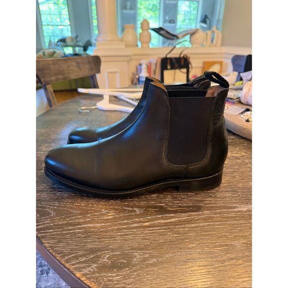 Marks & Spencer Black Leather Chelsea Boots sz  9.5 US EUC main image 6